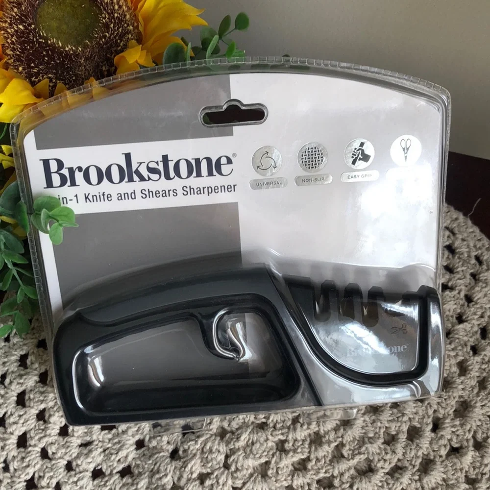 Brookstone Black 2-in-1 Knife & Shears Sharpener